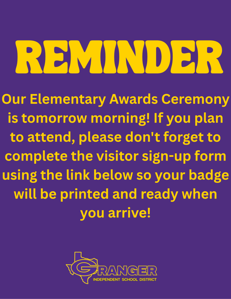 Awards Reminder