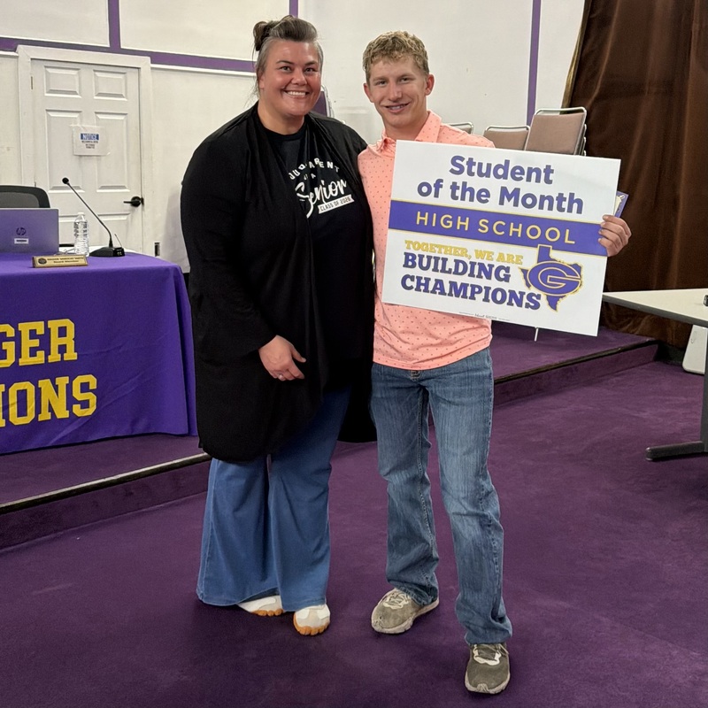 Dayton K. - GISD April 2026 Student of the Month