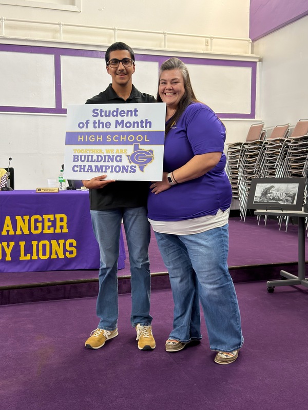 Onasis M. - GISD May 2026 Student of the Month