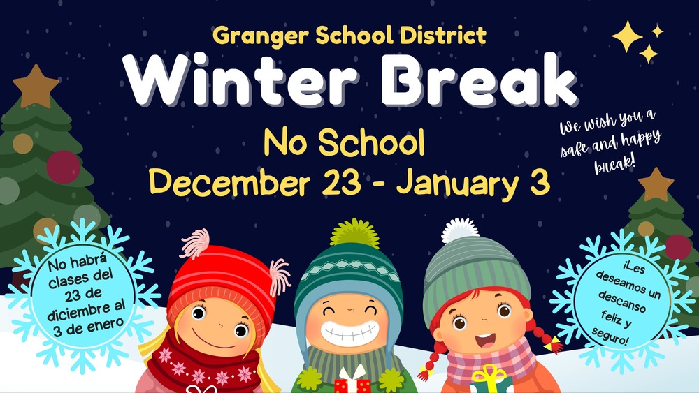 Winter break, no school December 23-January 3