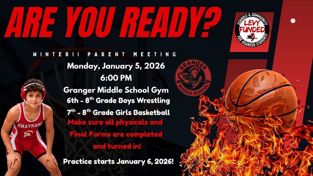 Winter II Sports Parent Meeting January 6, 2026 at 6:00 in GMS Gym