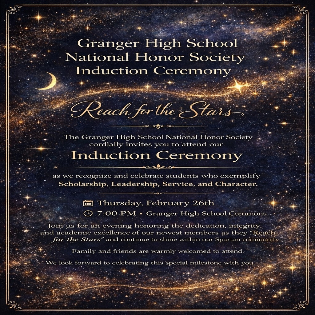 ✨ NHS Induction Ceremony – Granger High School  - Ceremonia de Inducción – Sociedad Nacional de Honor