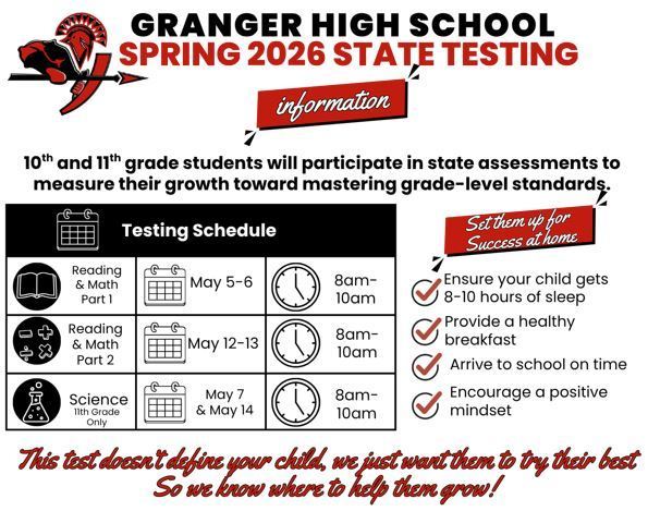 GHS Testing dates and hours