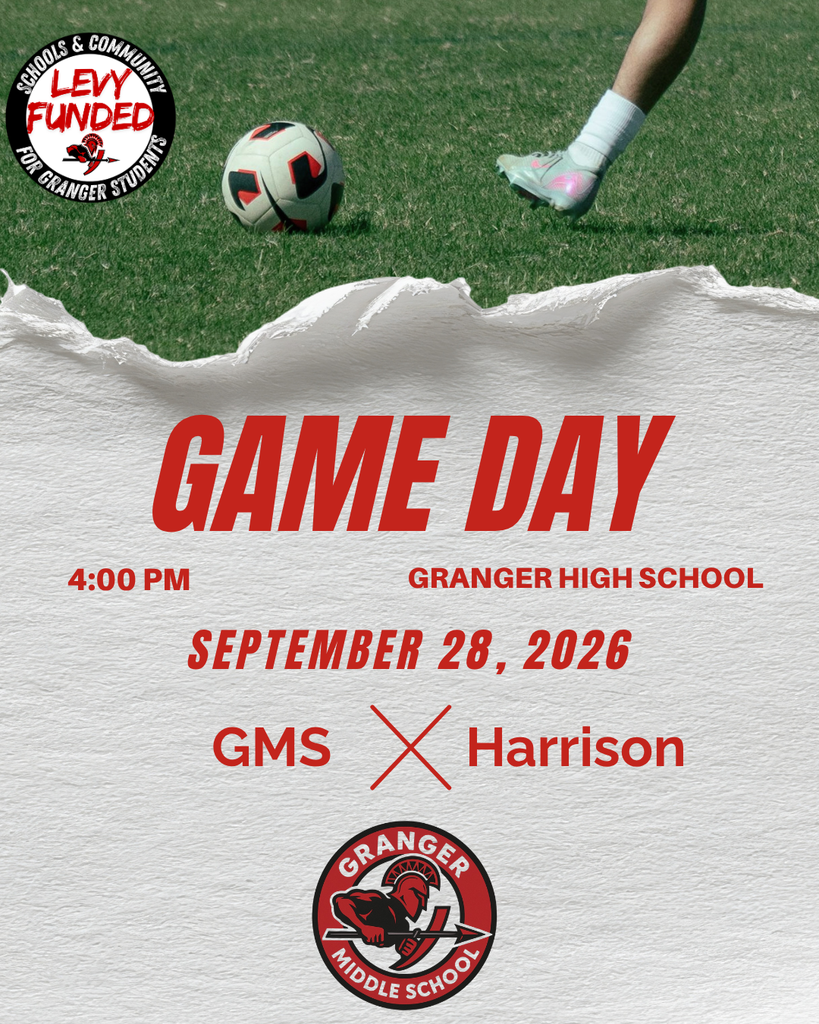 GMS Girls Soccer plays Harrison at Granger High School. Game starts at 4:00.