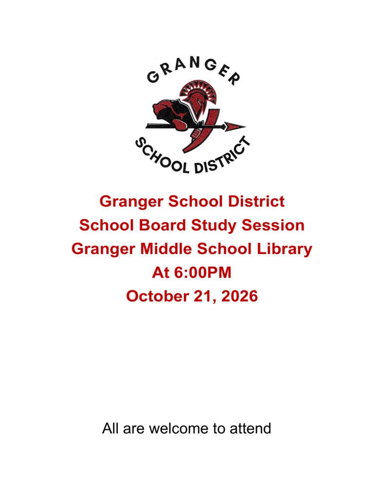 Sign for Study Session Granger Middle School Library at 6:00PM