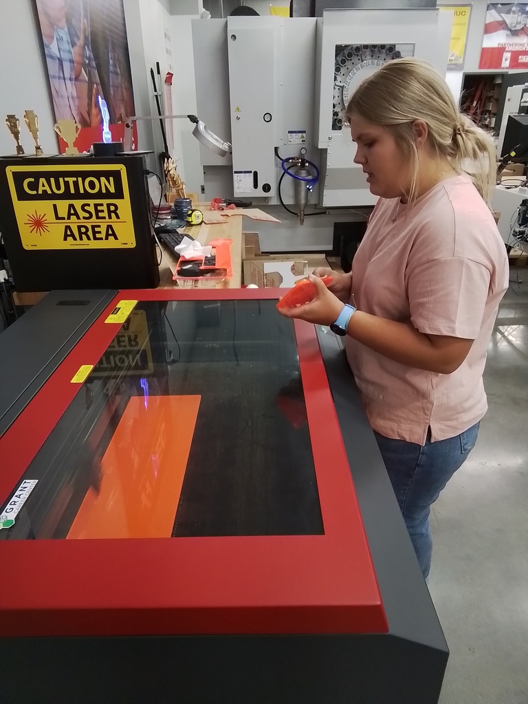 Preparing stock for laser.