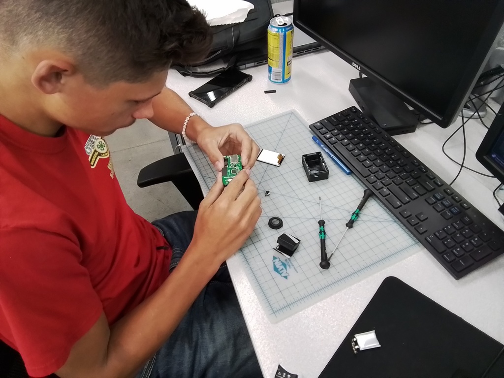 Wyatt explores a printed circuit board