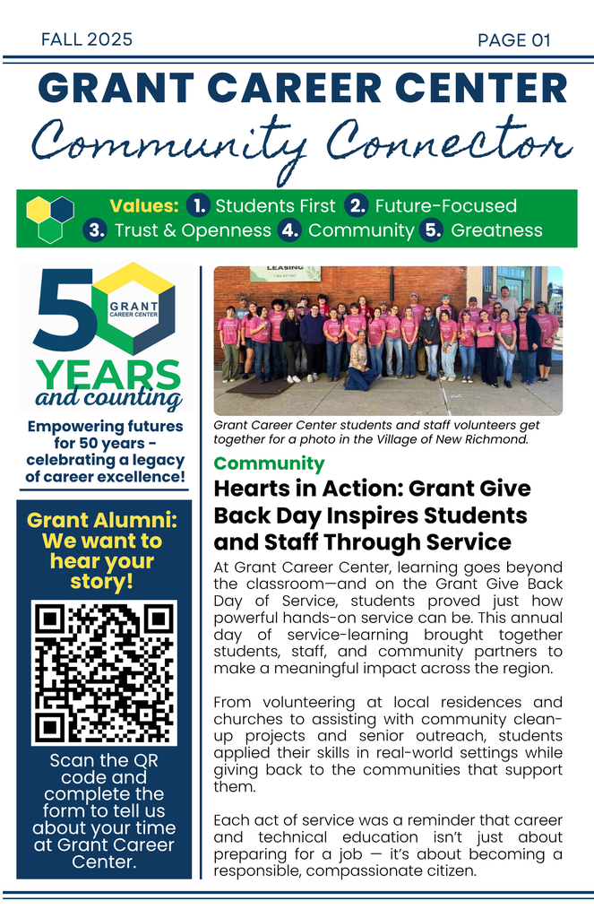 Copy of Grant Career Center Newsletter - Fall 2025