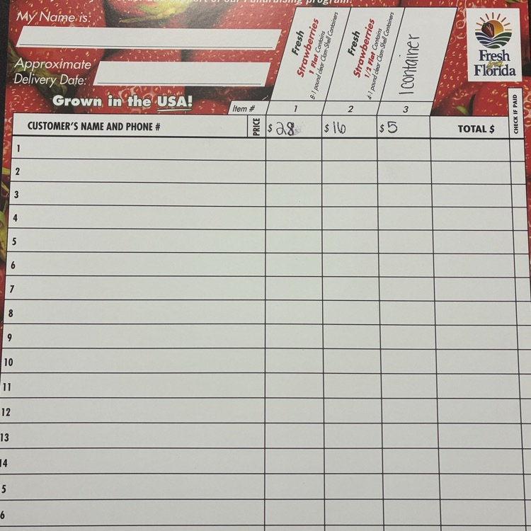 strawberry fundraiser!