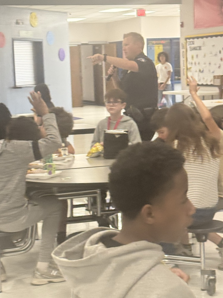 SRO Stitt reviewed safety protocols with each grade level  