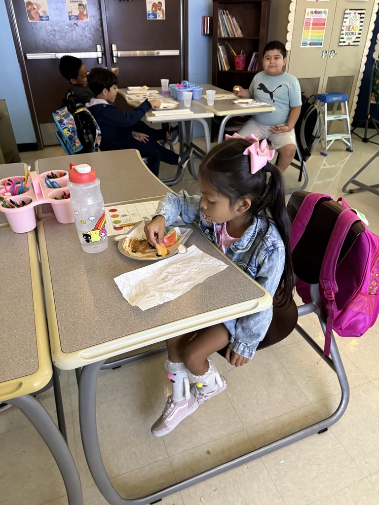 We tried a little caramel with our apples.  Two out of six students approved!