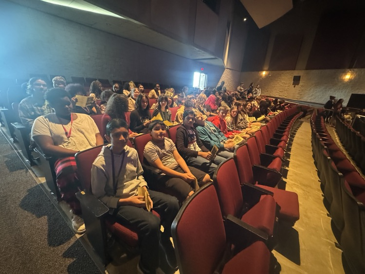 Seventh and eighth graders at the show