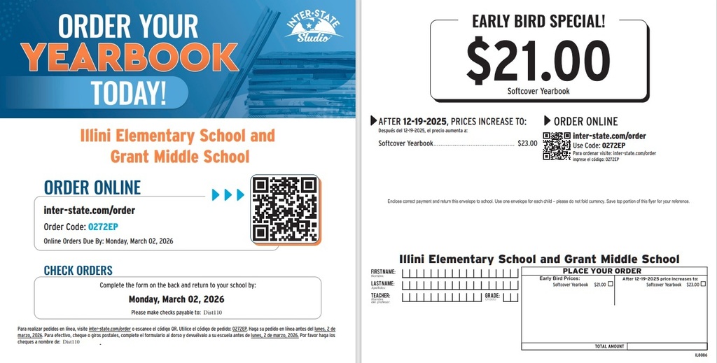 25-26 Yearbook order form