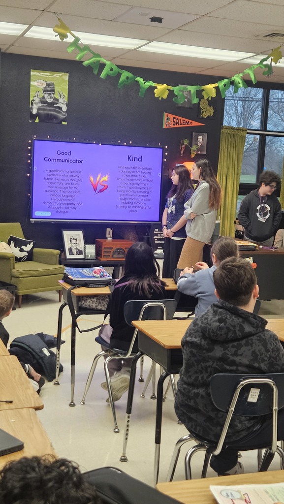 8th Graders Brooklyn and Gabby presenting to their Lodge. 