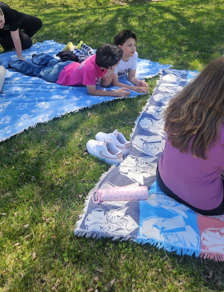 Relaxing on the lawn
