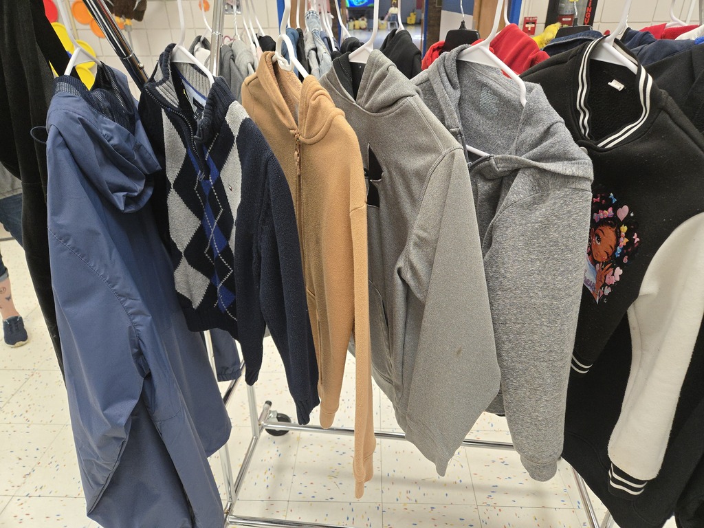 Image of found jackets and shirts at Illini