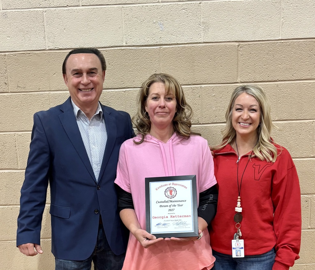 Congratulations to Georgia Ketterman from PHS for being recognized as the Custodian/Maintenance Person of the Year 2027 for Grant County Schools. 