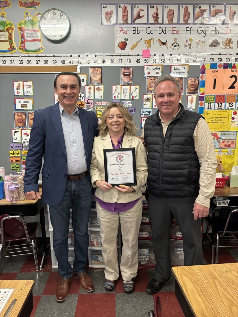 Congratulations to Teresa Sullivan from PES for being recognized as the Elementary Teacher of the Year 2027 for Grant County Schools.