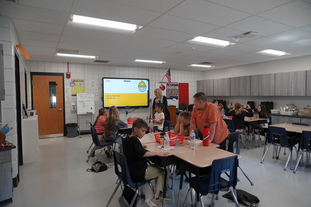 Students prepare for the next lesson