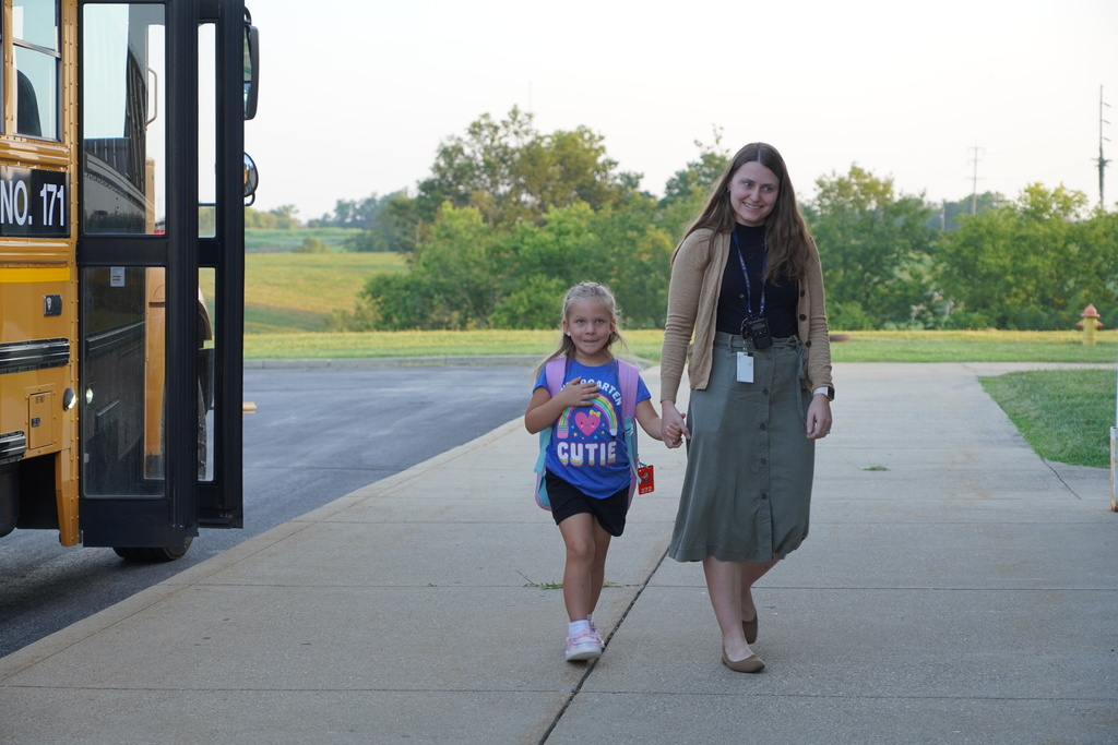 Little Girl, Adult, school bus