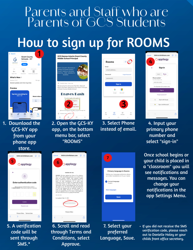 Step by step directions on a blue background