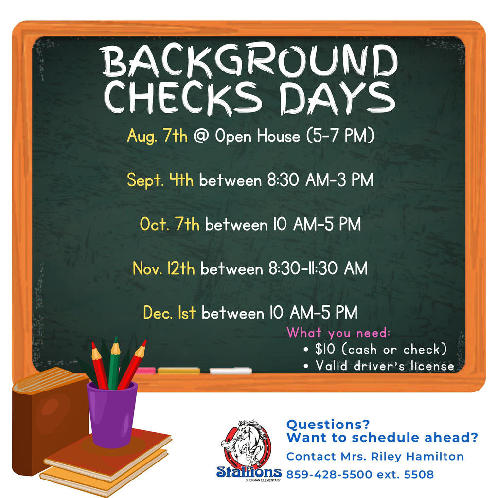 Background Check dates for SES Fall 2025