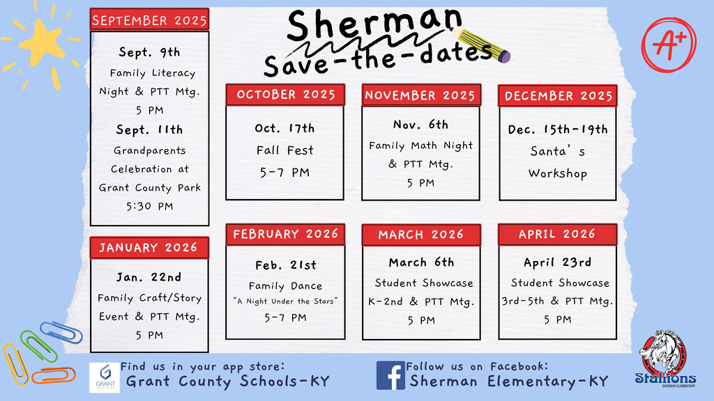 Family Nights and Student Events for the 2025-2026 school year