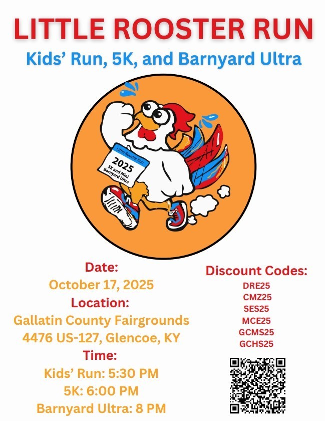 Running Rooster with orange background