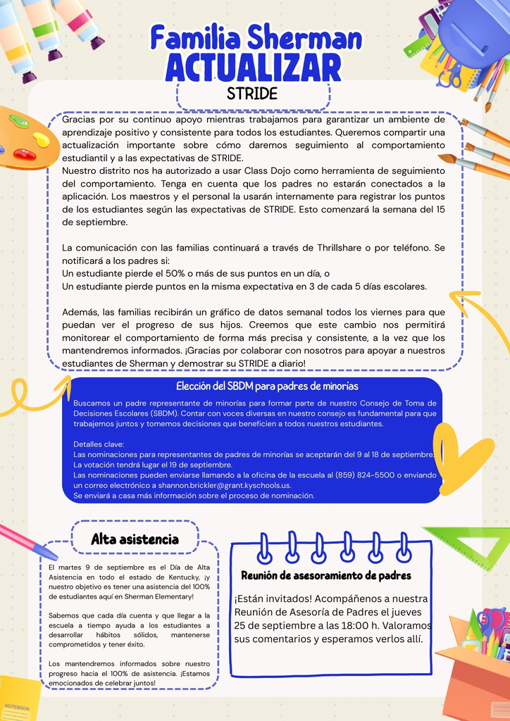 Parent Update (Spanish)