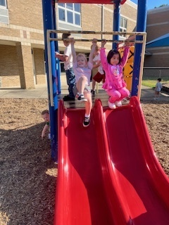 students on playground