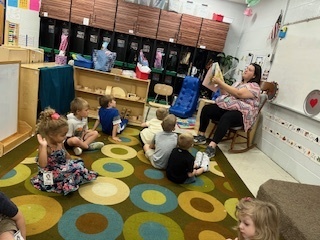 classroom listening to a story