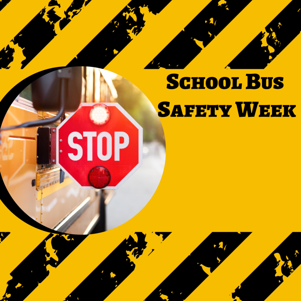 Bus Stop Sign, yellow caution background