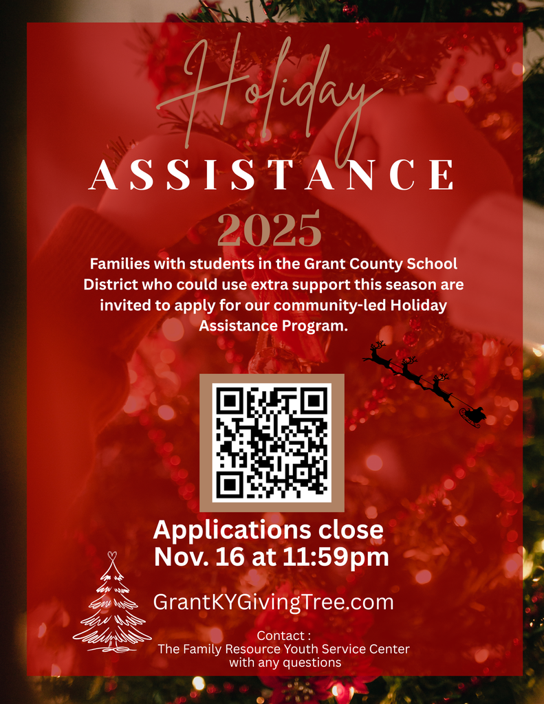 Holiday Assistance Flyer Red and Gold