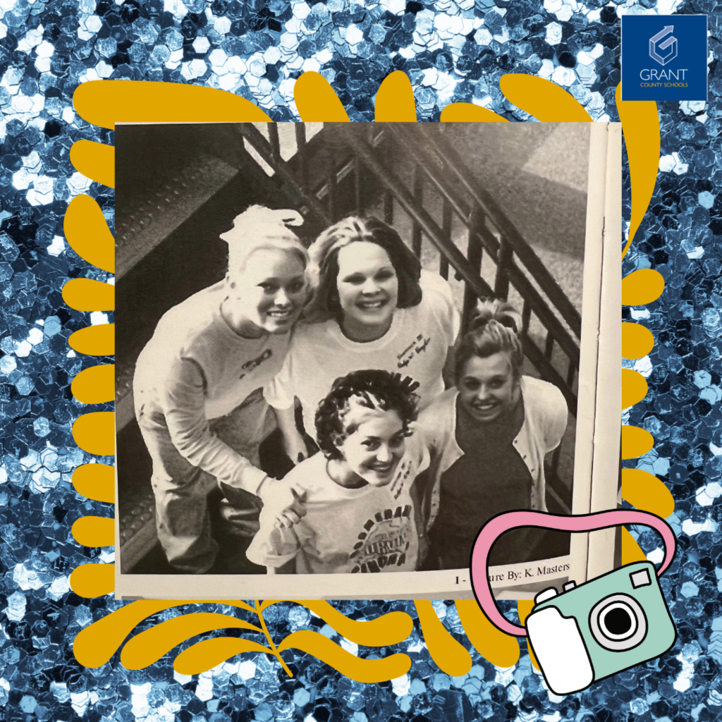 Four Girls standing on the stairs