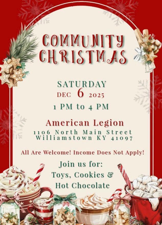 Community Christmas at American Legion flyer