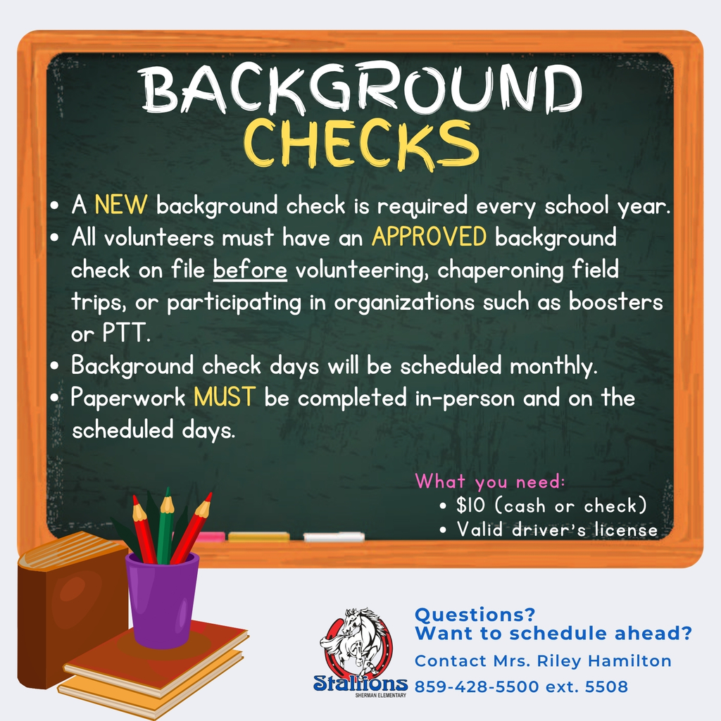 Background Check info.
