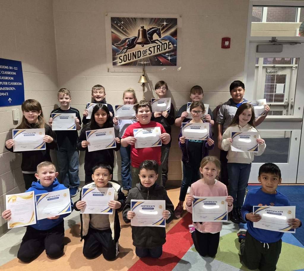 PERFECT ATTENDANCE this school year