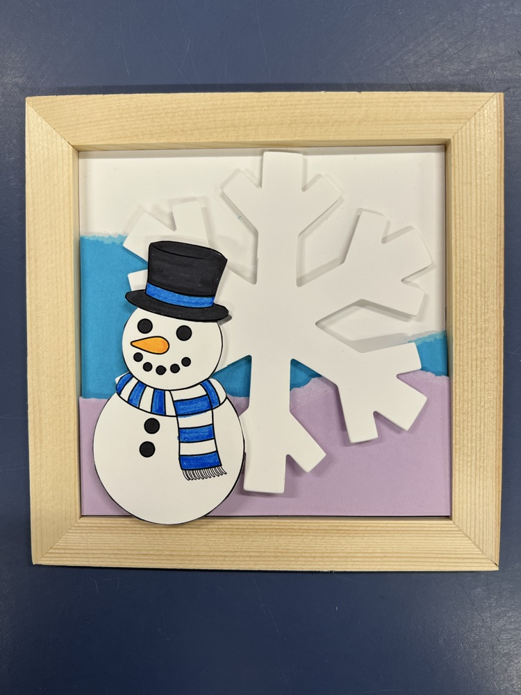 Snowman Shadow Box