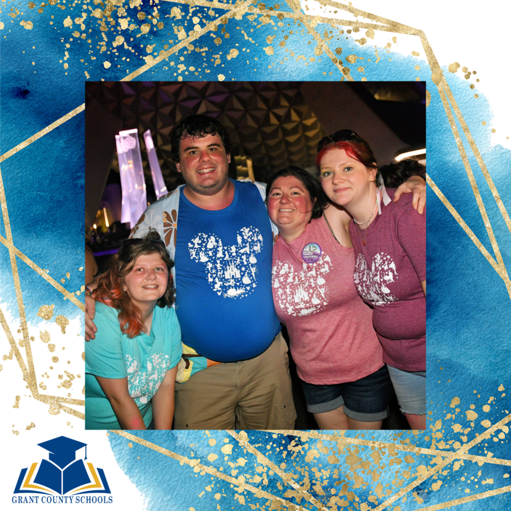 blue squares with gold squares