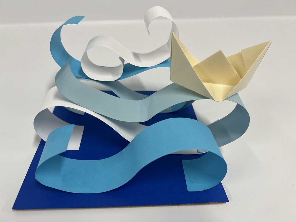 Paper Ocean and Boat