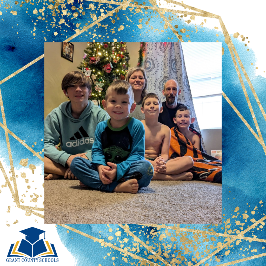 blue and gold and white