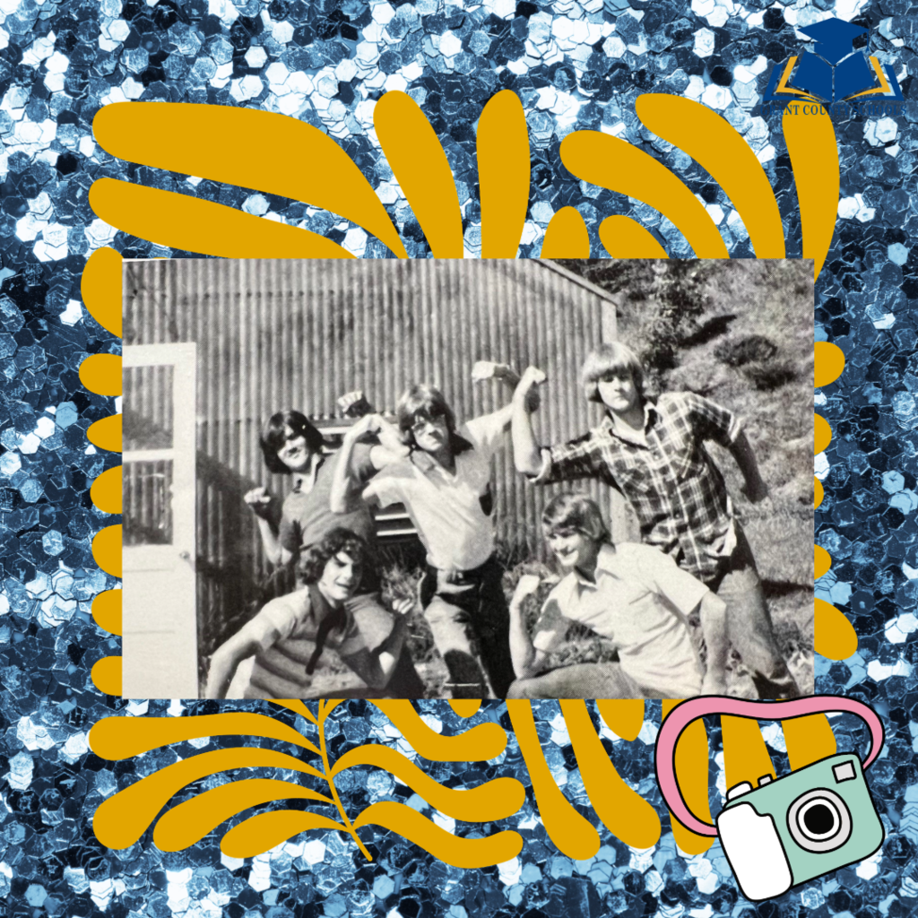 blue and gold and white