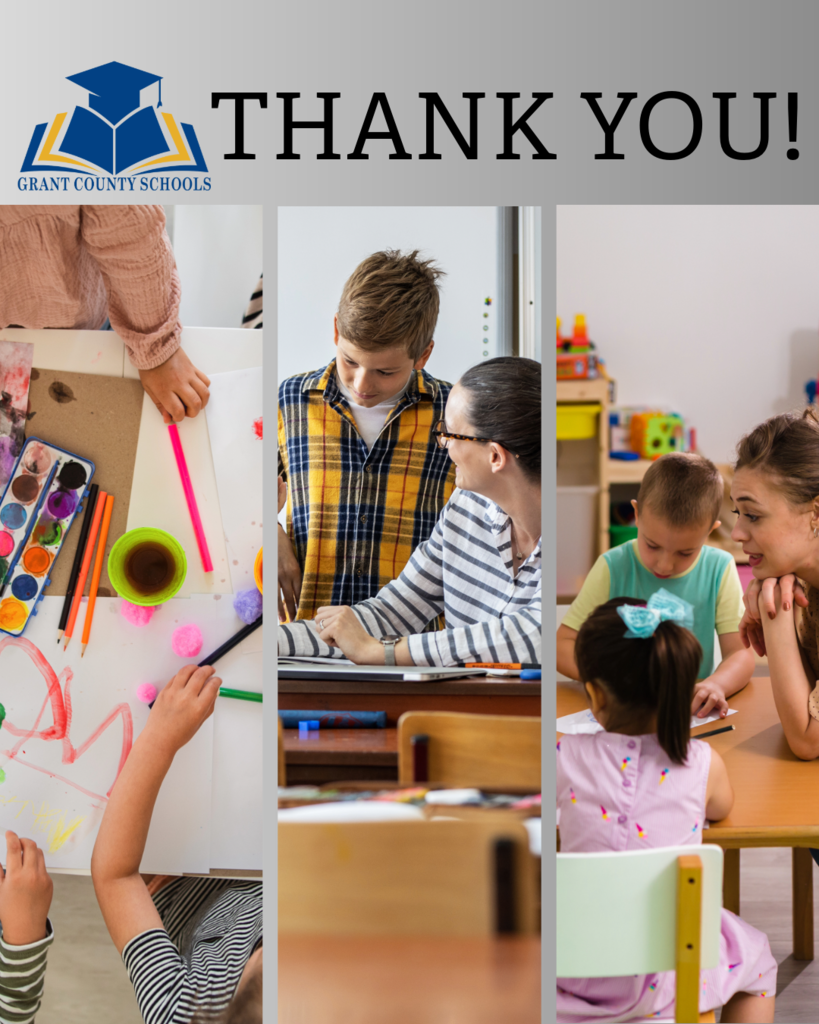 gray background, three photos with children