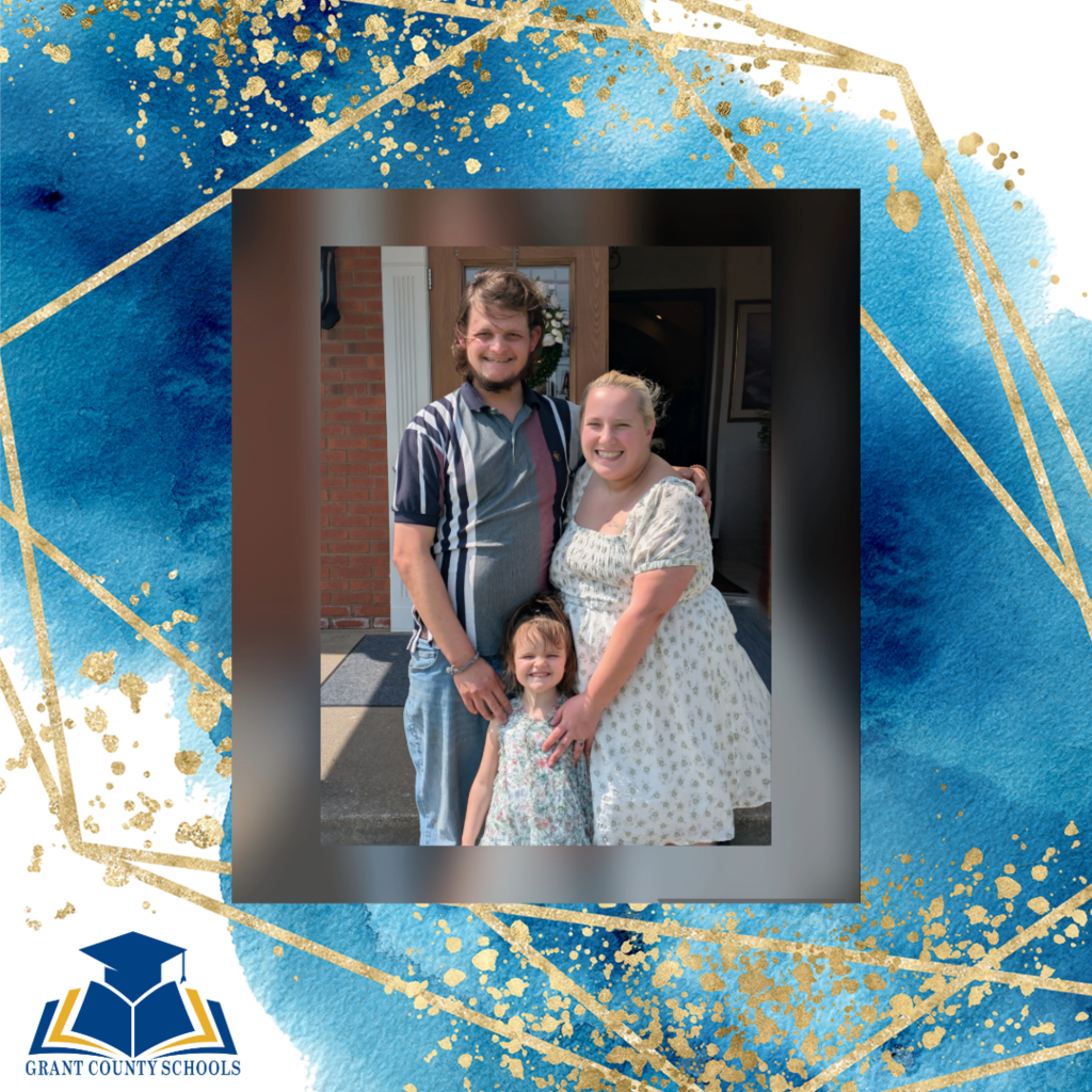 blue and gold and white