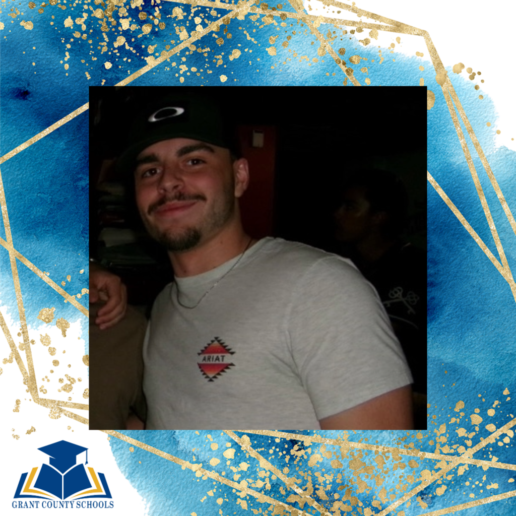 blue and gold and white