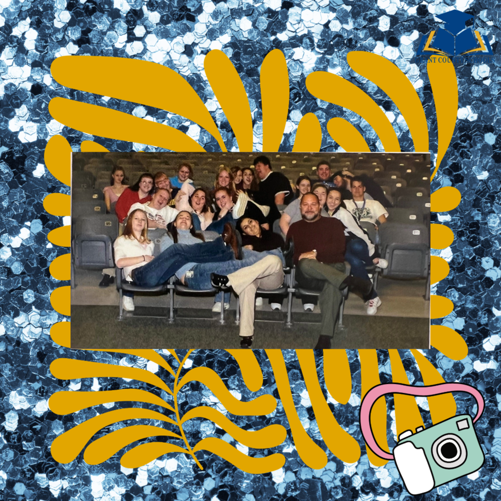 blue and gold and white