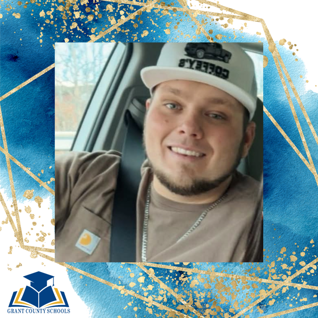 blue and gold and white