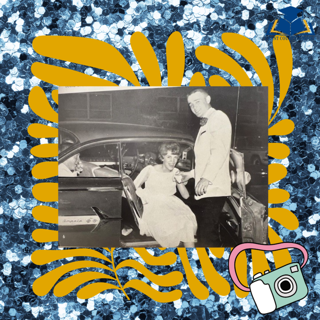 blue and gold and white