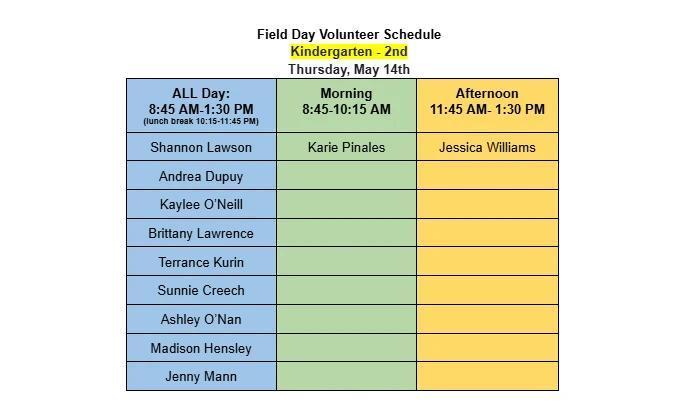 field Day K-2