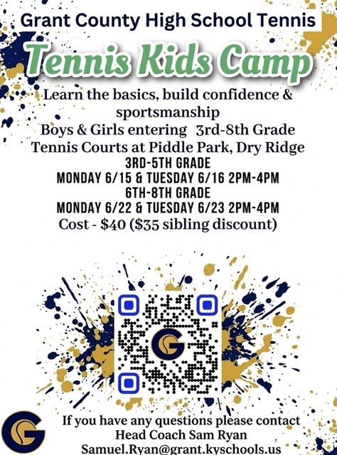 Tennis Kids Camp flyer